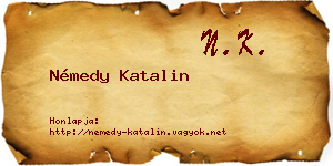 Némedy Katalin névjegykártya